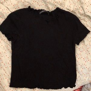 Brandy Melville black cropped shirt